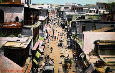 Burra Bazar, Calcutta, India, begin 20e eeuw