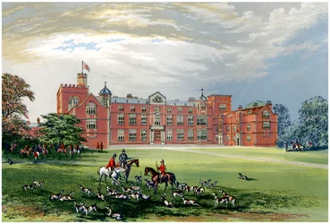 Burton Constable, Yorkshire, Huis van Baronet Constable, ca. 1880