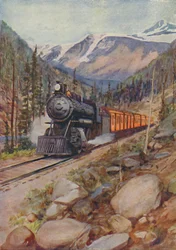 C.P.R. Trein in de Rockies