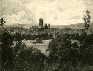 Canterbury Kathedraal, vanuit het noordoosten, 1890