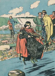 Knoet beveelt het tij te stoppen, ca. 1907