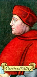Kardinaal Wolsey, uit een serie sigarettenkaartjes, 1935