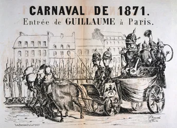Carnaval van 1871, Wilhelm I van Pruisen betreedt Parijs, februari 1871