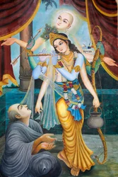 Chaityana Mahaprahbu, een 15e-eeuwse Vaishnava heilige en sociale hervormer, Vrindavan, India