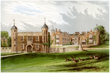 Charlecote Park, Warwickshire, huis van de familie Lucy, ca. 1880