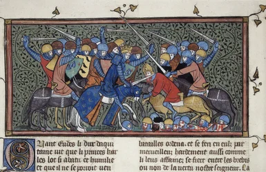 Karel Martel bij de Slag bij Tours, ca 1332-1350