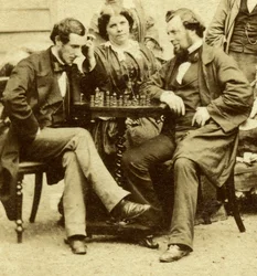 Schaken en kaarten, ca. 1850s