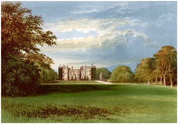 Chillingham Castle, Northumberland, huis van de graaf van Tankerville, ca. 1880
