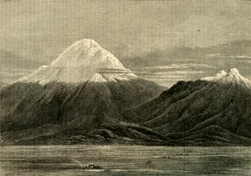 Chimborazo en Carihuairzao, vanuit de richting van Riobamba, 1881
