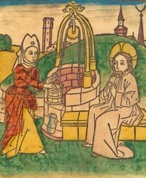 Christus en de Vrouw van Samaria, waarschijnlijk 1485