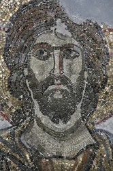 Christusmozaïek in de Golgotha-kapel in de Heilig Grafkerk, Jeruzalem, Israël
