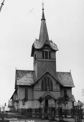 Kerk, Hammerfest, Finnmark, noordelijk Noorwegen, ca. 1920s-1930s