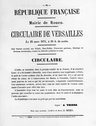 Circulaire de Versailles, uit Franse politieke posters van de Parijse Commune, mei 1871