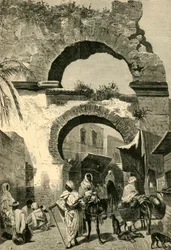 Stadspoort in Tunis, 1881
