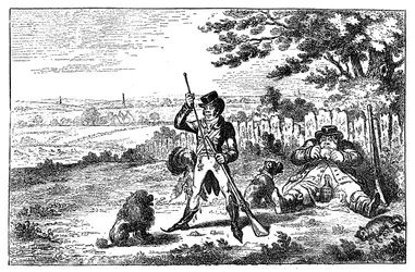 Cockney-sportlieden die herladen, 1800