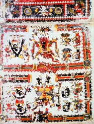 Codex Borgianus met tegenovergestelde godheden, Mixtec, Pre-Columbiaans Mexico