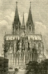 Dom van Keulen, vanuit het oosten, 1890