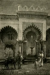 Colonnade van de Moskee van Djamaa-El-Kebir, Algiers, 1890