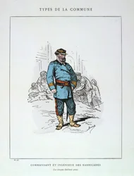 Commandant en Ingenieur van Barricades, Parijse Commune, 1871