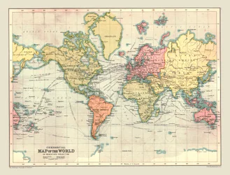 Commerciële Kaart van de Wereld, 1902