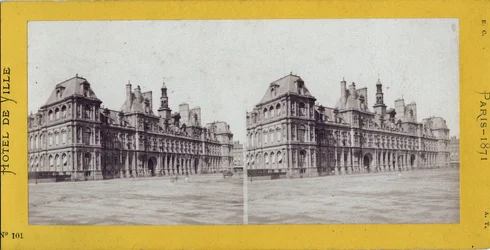 Commune van Parijs (1871): zicht op het stadhuis
