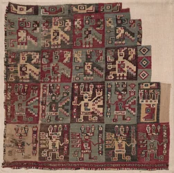 Hoekfragment, waarschijnlijk van een tuniek, 700-1100 n.Chr.