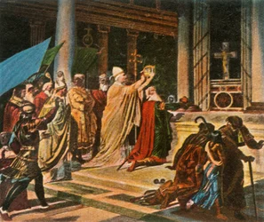 Kroning van Karel de Grote in Rome, Kerstdag, 800 AD, 1936