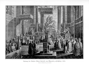 Kroning van keizerin Maria Ludovika van Oostenrijk in Presburg, 1808