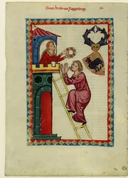 Graaf Kraft III van Toggenburg Uit de Codex Manesse, tussen 1305 en 1340