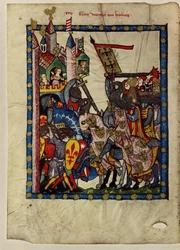 Graaf Wernher von Homberg uit de Codex Manesse, tussen 1305 en 1340