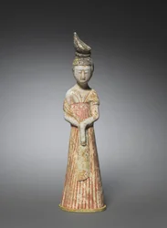 Hofdame met hoge knot, ca. 700-750