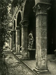 Binnenplaats van het Palazzetto Venezia, Rome, Italië, 1908