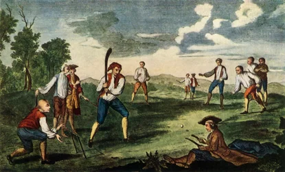 Cricket zoals gespeeld in de Artillery Ground, Londen, 1785, 1947