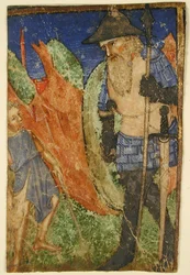 David en Goliath, Frans, ca. 1400