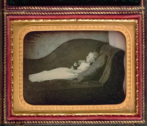 Dood Kind Op een Sofa, ca. 1855