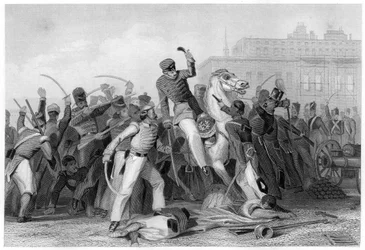 Dood van Kolonel Finnis in Meerut, 1857, c1860