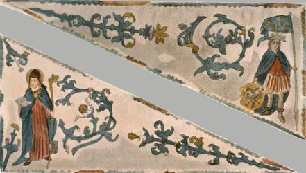 Decoratie in de Notre Dame Collegiale Kerk, Hoei, België, 1928