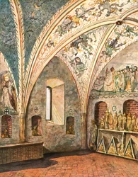 Decoratie in de Sint-Nicolaaskerk, Jüterbog, Brandenburg, Duitsland, 1928