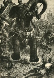Nederlaag van Porus door de Macedoniërs, 1890