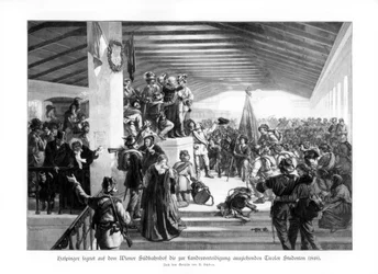 Demonstraties door studenten in Wenen 1848, 1900