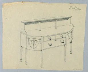 Ontwerp voor Dressoir met Neoklassieke Ornamenten, oktober 1900