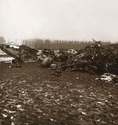 Vernietigde zeppelin, c1914-c1918