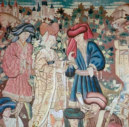 Detail van de Devonshire Jacht Tapijten, 15e eeuw