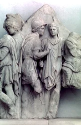 Detail van de Telephus Fries van het Pergamon-altaar, 164-156 v.Chr.