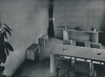 Eetkamer van de architect Oliver Hill, F.R.I.B.A., 1942