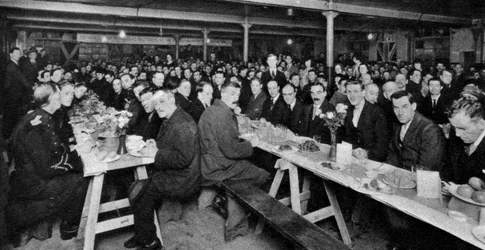 Diner voor de daklozen, Church Army House, Westminster, Londen, 1926-1927