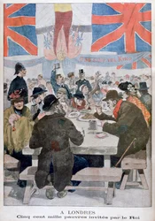 Diner voor de armen ter viering van de kroning van koning Eduard VII, Londen, 1902