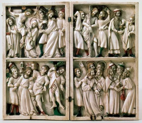 Diptiek met Evangelieonderwerpen, eind 14e eeuw