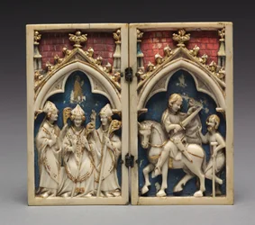 Diptiek met scènes uit het leven van Sint-Maarten van Tours: De wijding van Sint-Maarten..., 134
