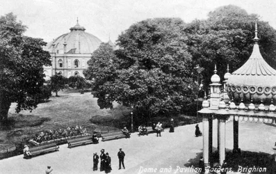 Koepel en paviljoentuinen, Brighton, begin 20e eeuw